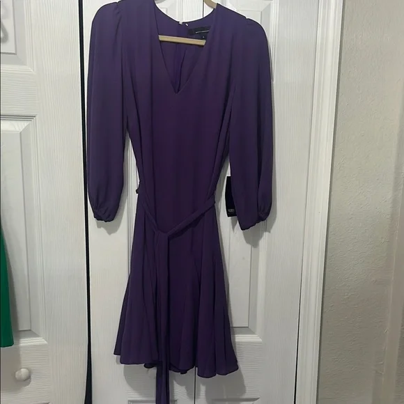 White House Black Market Purple Wrap Sundress